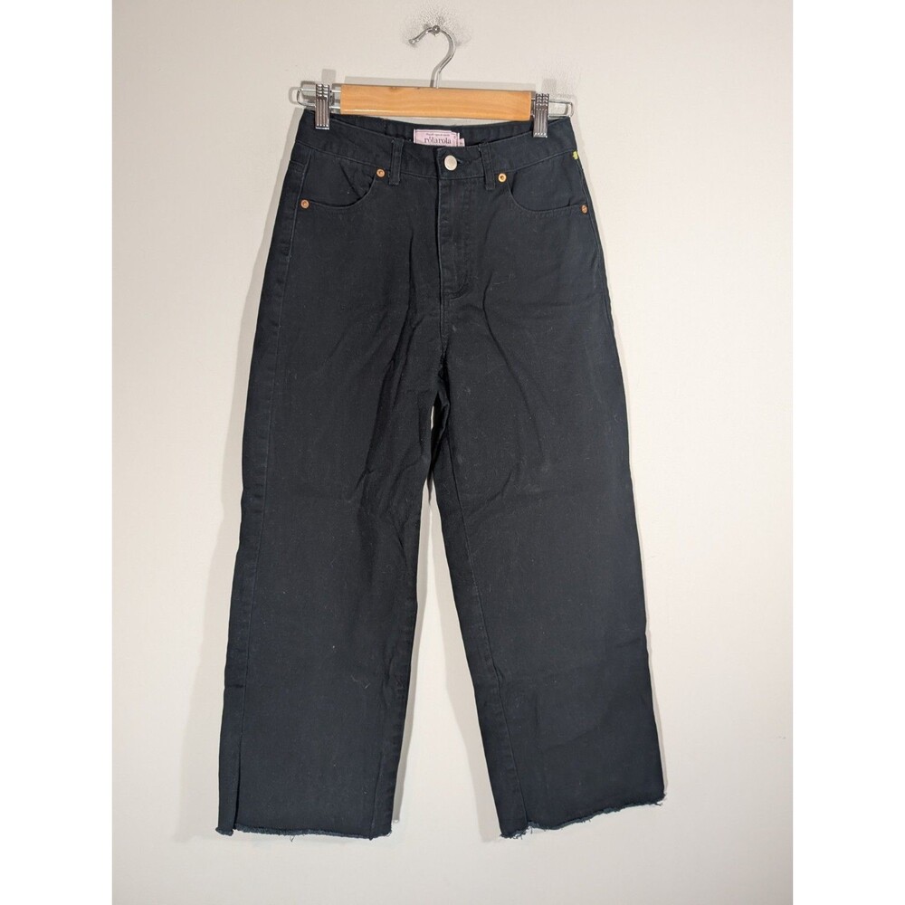 RolaRola Womens Black  Wide Leg Jeans Sz S Streetwear Y2K Kfashion Coquette